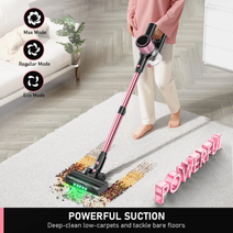 8-in-1 Cordless Stick Vacuum Cleaner Electric Powerful 28Kpa Suction (Purple)
