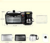 3-In-1 Breakfast Station with Coffee Maker, Non-Stick Griddle & 4-Slice Toaster Oven – Space-Saving All-in-One Breakfast Maker (Black)