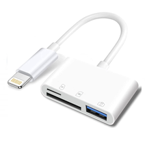 3-in-1 Lightning to USB + SD + TF Card Reader Adapter