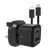 32W Dual Port USB-C & USB-A Charging Kit with USB-C to 8-Pin Cable (GaN III) Y-PA8-CL1