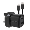 32W Dual Port USB-C & USB-A Charging Kit with USB-C to 8-Pin Cable (GaN III) Y-PA8-CL1