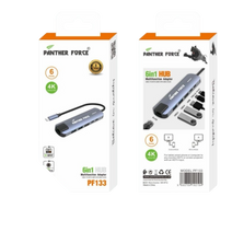 PF133 - Panther Force 6-in-1 Hub Multi Functional Adapter Versatile Connectivity