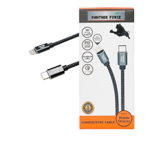 PF62- Panther Force USB-C to Apple Compatible Cable - Fast Charging and Data Transfer