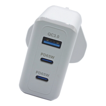 PF193 - Panther Force 65W Plug with 2* C Port / 1* USB-A Port - Fast Charging