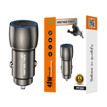 PF200 - Panther Force 40W Car Charger – Dual USB-C Ports