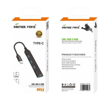 PF53- PANTHER FORCE 3 IN 1 USB-C HUB MULTI FUNCTIONAL EXTENDER