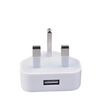3 Pin USB Plug Adapter Mains Wall Charger