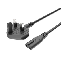 Universal C7 Figure-8 Power Cable 1.5m UK Plug | Replacement Lead for TV, PS, Xbox & More