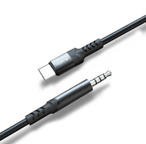 USB-C to 3.5mm Silicone Nylon Audio Cable TG-AX19-CJ | Durable Type-C AUX Adapter