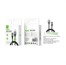 WOOX iPhone Cable USB 15W Data Cable & Charging 1m Black