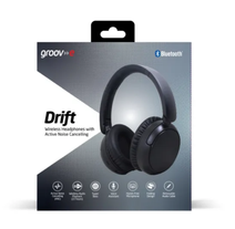 Groov-e Drift On-Ear Wireless Headphones with Noise Cancelling - Black