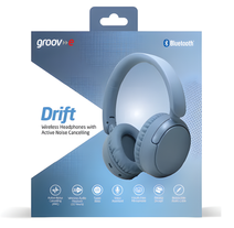 Groov-e Drift On-Ear Wireless Headphones with Noise Cancelling - Blue