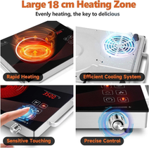 Silver Crest 3500W Portable Electric Infrared Induction Hob/Cooker with Touch control