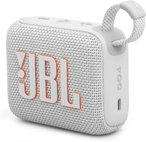 JBL Go 4 White Portable Bluetooth Speaker – Big JBL Sound in a Compact Design